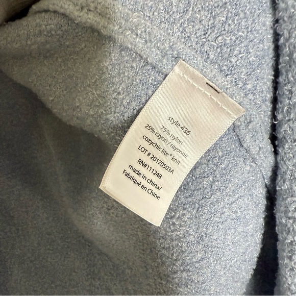 Barefoot Dreams Cozy Gradient Open Front Cardigan Sweater White Blue Small Med - Picture 4 of 7